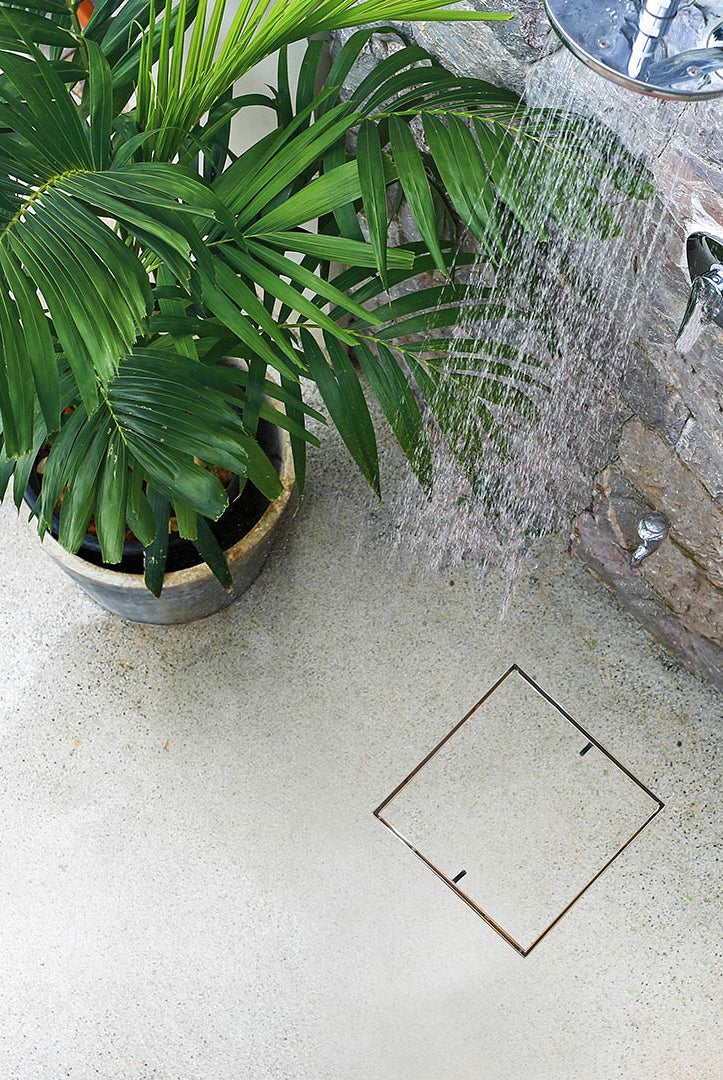 HIDE drain cover used for outdoor shower drain