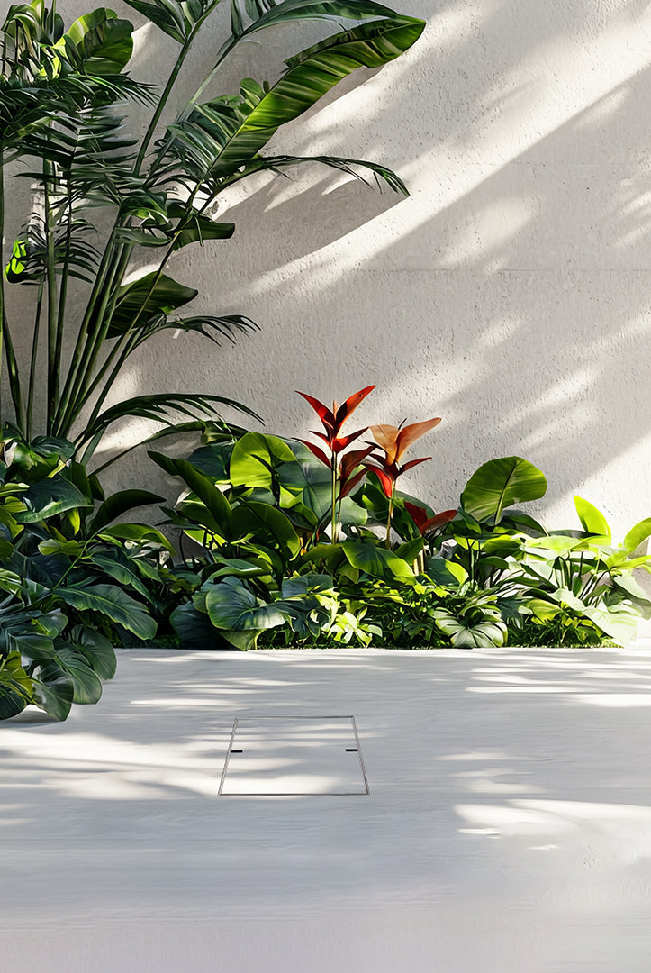 Camouflaged HIDE concrete cover with 2 slots