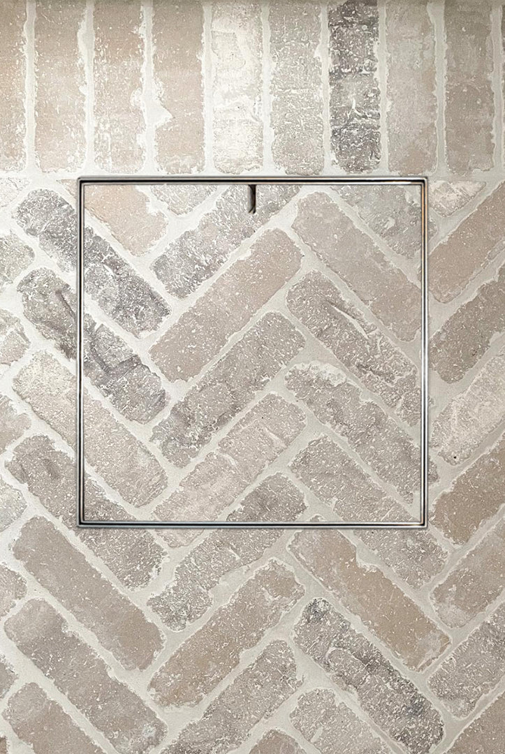 HIDE Access Cover following a herringbone paving pattern