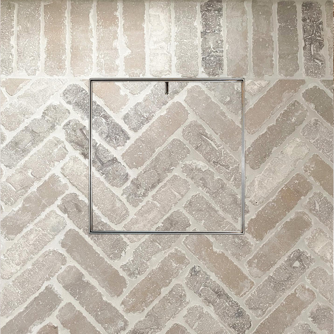 HIDE Access Cover following a herringbone paving pattern