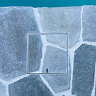 HIDE Skimmer Cover with crazy paving infill to match surrounds perfectly