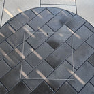 Large HIDE utility cover with matching diagonally tiled inlay