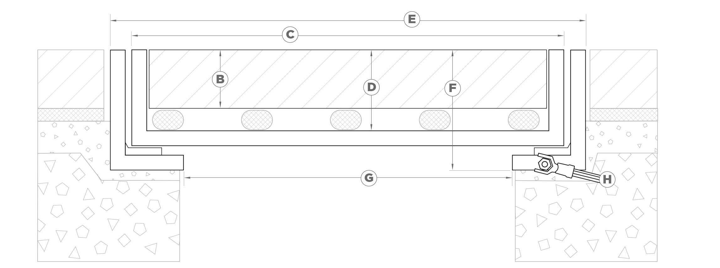 HIDE Skimmer Cover technical drawing